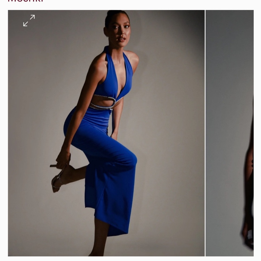Meshki nicha blue rhinestone dress